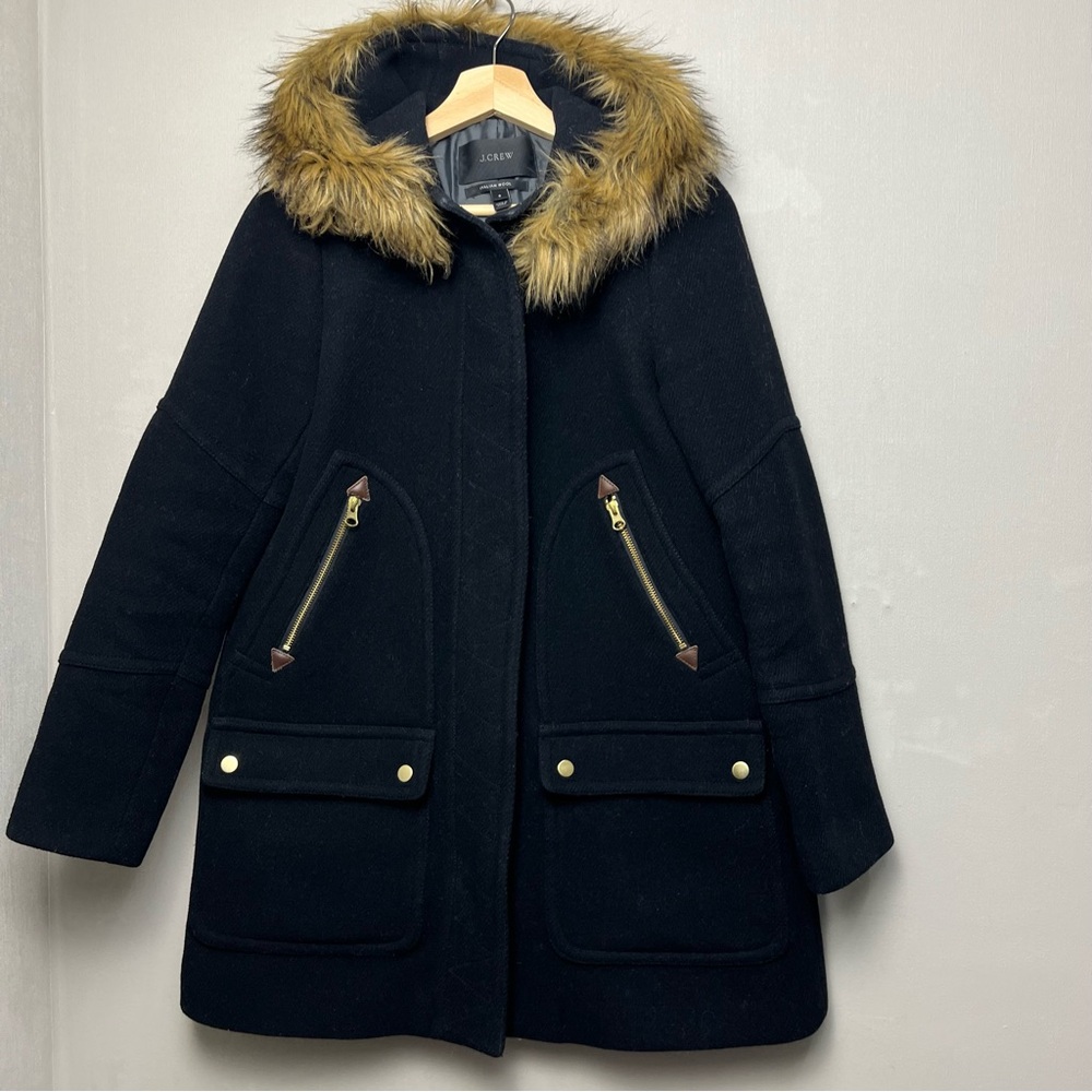 J.Crew Plus Chateau Parka black
Stadium Cloth Nello Gori wool blend Coat Size‎ 6 - Picture 2 of 15